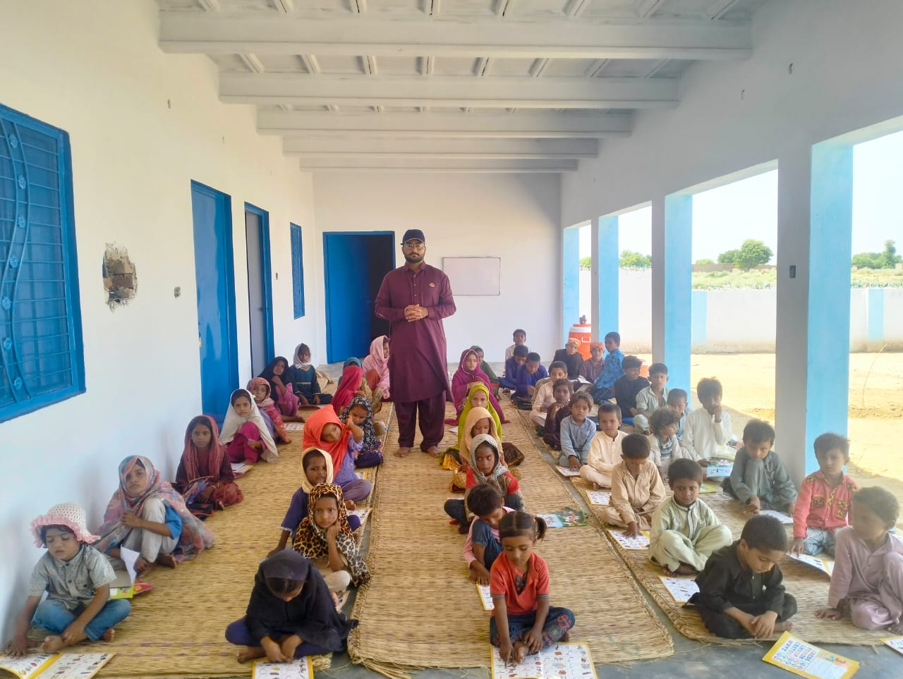 Students learning and reading